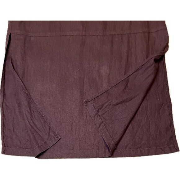 Giorgio Fiorlini Y2k Maxi Skirt Women's Size 14 Brown Linen Blend Boho 90's‎ - Picture 4 of 11